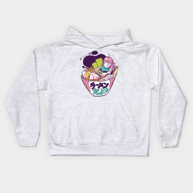 Love Anime , Love Ramen, Love Videogaming - Anime Gift Ideas Kids Hoodie by Toda Loca